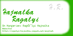 hajnalka ragalyi business card